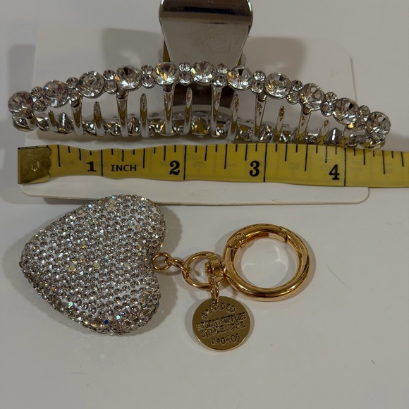 Rhinestone Bundle Keychain & Hair Clip NWOT - Picture 11 of 11
